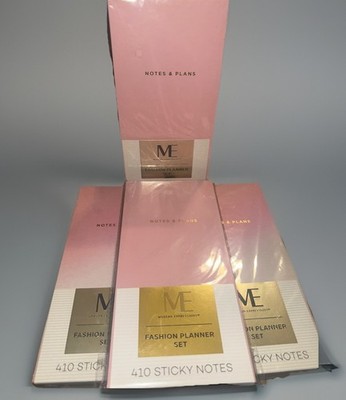 4 Pack Modern Expressions Fashion Planner Set In Pink, 410 Sticky Notes Each