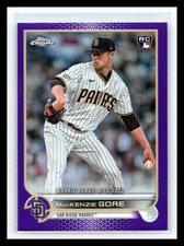 2022 Topps Chrome Update Rookie Debut Mackenzie Gore #USC19 Purple Refractor