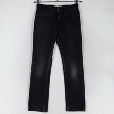 Levi Strauss 511 Slim Fit Jeans Boys 14 REG Black Stretch Denim Distressed