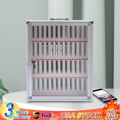 Cell Phones Storage Cabinet 48 Slots Clear Pocket Chart Storage Locker Box