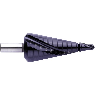 Exact 796 / 07023 HSS Stufenbohrer  6 - 30 mm TiAIN Gesamtlänge 98 mm 3-Fläch...
