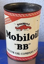 Mobiloil BB 1 Litre Oil Can Belgian. c1930