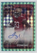 2024 Topps Chrome Rookie Aqua Geometric Refractor 142/199 Jacob Cowing Auto 1kr0