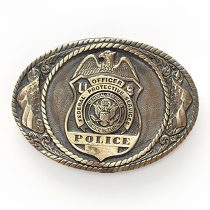 Brass Federal Police Belt Buckle #5483