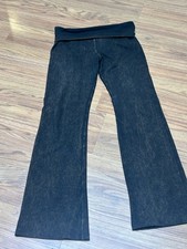 T Party Women  s L Yoga Pants High Waist Foldover Leggings Mineral Wash CJ7477