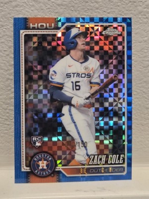 2026 Topps Chrome Zach Cole RC Blue X-Fractor 40/150 Astros 