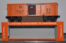 Lionel X6454 ATSF Orange Boxcar with Black Lettering-Glosss FInish Repro Box