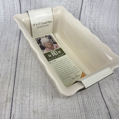 Paula Deen Stoneware Baking Dish Fall Harvest 9x5 Loaf Pan - New Sealed
