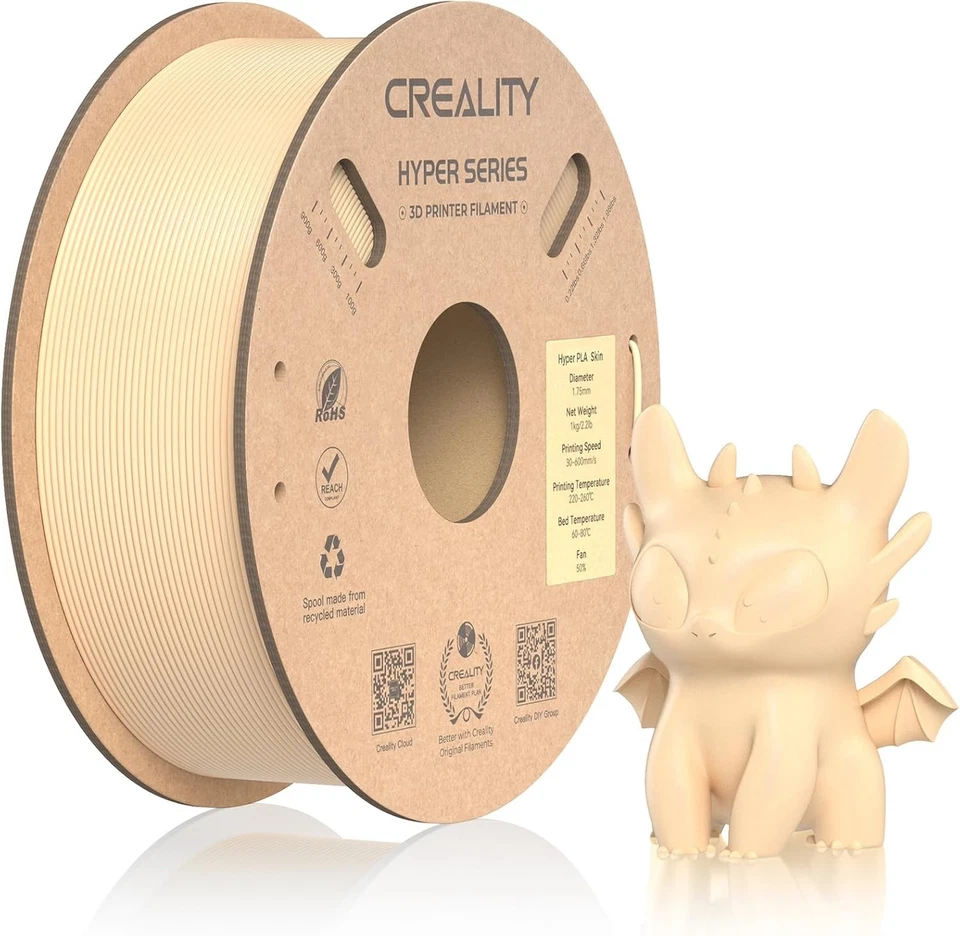 CREALITY Hyper PLA, 18 colors including Rainbow. (10x1kg mix).