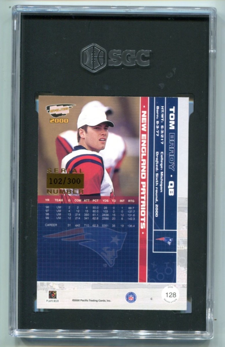 2000 Pacific Tom Brady ルーキーカード 2000 Pacific Paramount Tom Brady Card Rookie RC New England