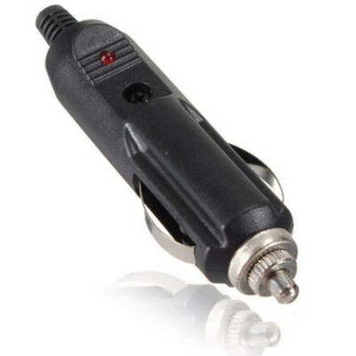 5Pcs 12V Male Car Cigarette Lighter Socket Plug Connector with Fuse & Red LED