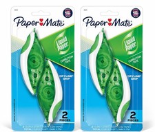 4 Paper Mate Liquid DryLine Grip Green Correction Tape