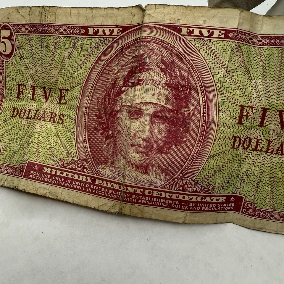 SERIES 541 $5 FIVE DOLLARS MPC MILITARY PAYMENT CERTIFICATE VERY RARE - Image 4 of 4