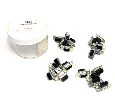 TE Connectivity 205203-3 D-Sub Cable Connector 9-Position LOT OF 20