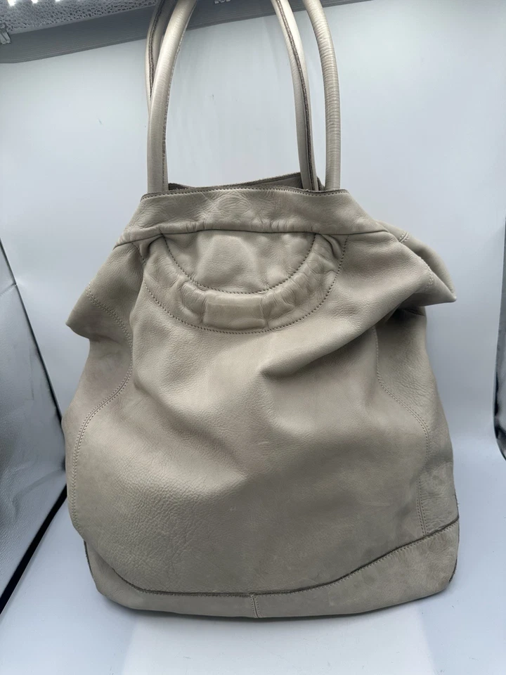 Giorgio Brato Sand Leather Hobo Slouchy Shoulder Tote Handbag