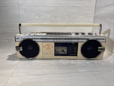 VIntage Sharp QT70Z W Cream AM/FM/SW Cassette Boombox Tested