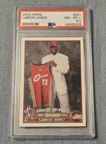 2003-04 Topps Basketball #221 Lebron James RC Rookie Card PSA 8.5 NM-MT+