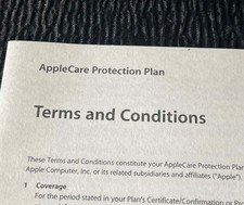 AppleCare Protection Plan Terms and Conditions Paperwork 2003 Apple Computer