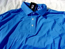 NWT Ralph Lauren RLX short sleeve golf polo, men's L, $95, blue, polyester