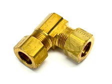 1/2" OD Compression Tube 90 Degree Elbow Brass