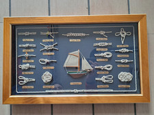QUADRO DEI NODI VELA Cm. 51 x 31 CORNICE LEGNO ARREDAMENTO MARE CASA IDEA REGALO
