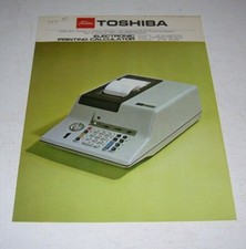 VTG TOSHIBA ELECTRONIC CALCULATOR MODEL BC-1415P SALES BROCHURE 