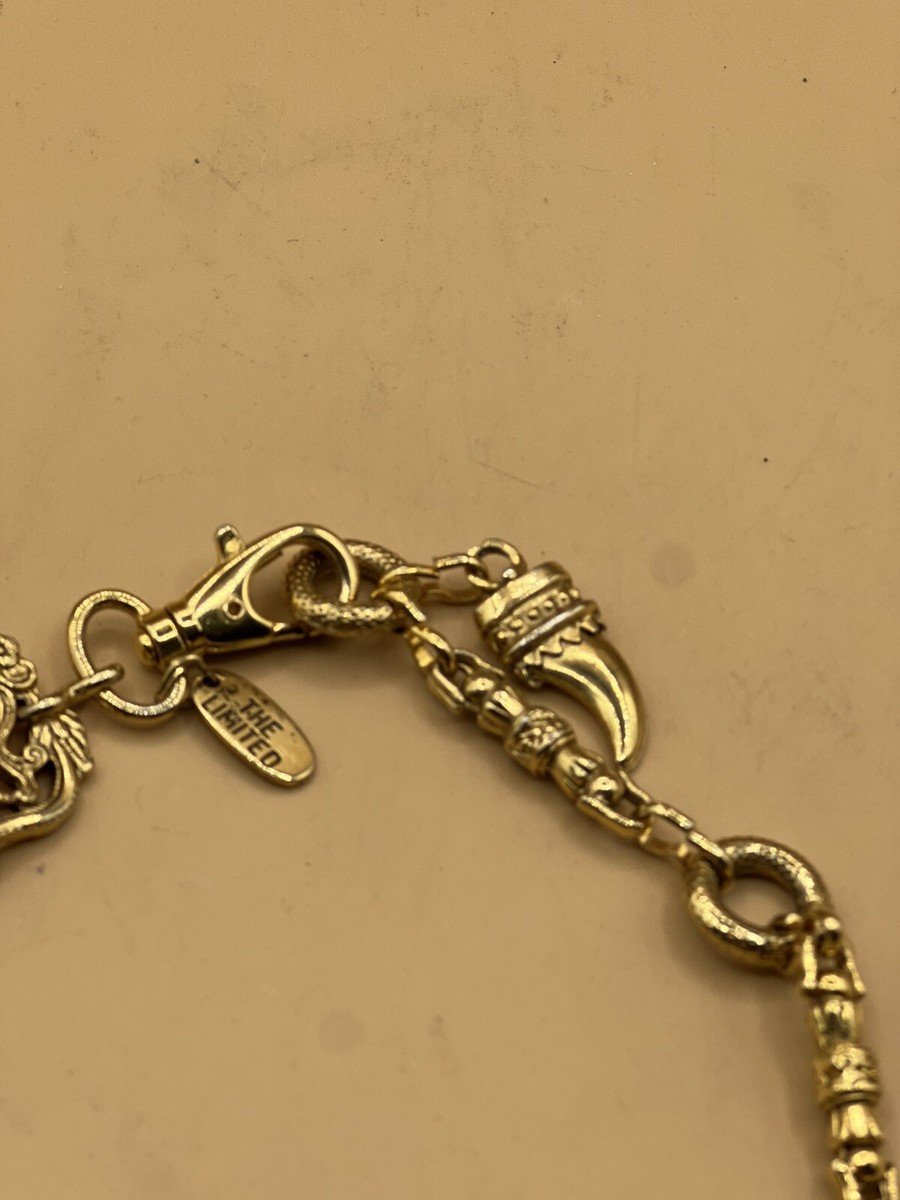 The Limited Italian Gold Tone Byzantine Midievel Heraldic Chain Belt Vtg The Limited Italy Gold Tone Byzantine Medieval Gothic  main image 3