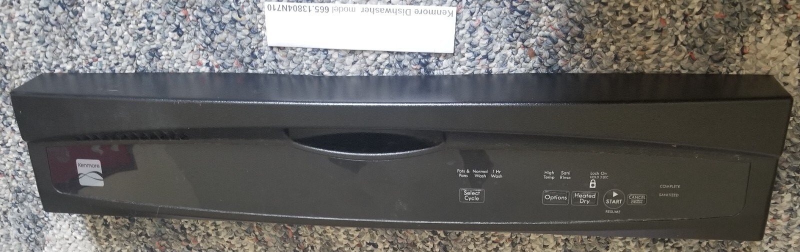 Kenmore Dishwasher Control Panel Console (Black) Part WPW10456289 eBay