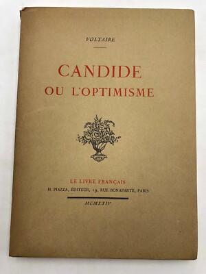 VOLTAIRE - Candide oder der Optimismus Exemplar Nr. 356 - 1924 - H. Piazza