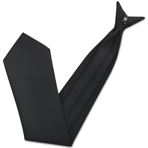 Clip On Tie Formal Security Doorman Funeral Men's Ladies Bouncer- Black & Navy - Picture 2 of 21