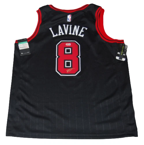 Zach LaVine Signed Chicago Pro Edition Basketball Jersey Black (Becket — RSA