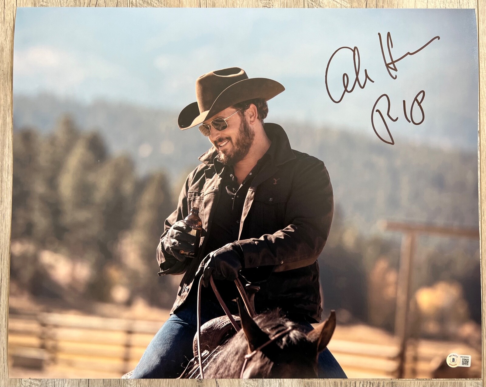 Cole Hauser Autographed Signed RIP WHEELER YELLOWSTONE 16x20 Photo Beckett BAS 