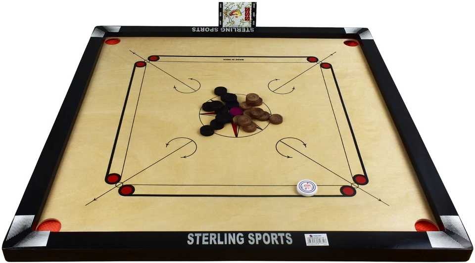 Carrom Board Game Large PREMIUM QUALITY Size 81cm x 81cm With Striker and Coins - Image 3 of 3