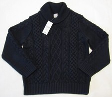 Gap Toddlers Navy Cable Knit Cotton Collared Sweater - Toddler Boy's Size 5T NWT