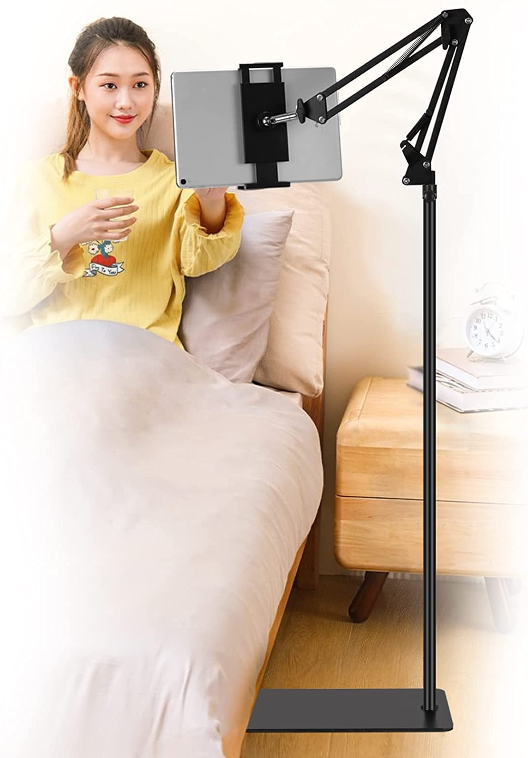 Support de tablette réglable SAMHOUSING rotatif 360 en métal noir