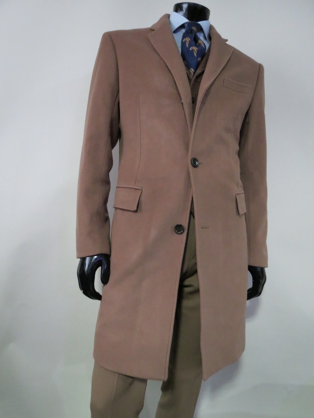 J Crew Ludlow MTR Wool cashmere woven in Italy Camel brown topcoat
