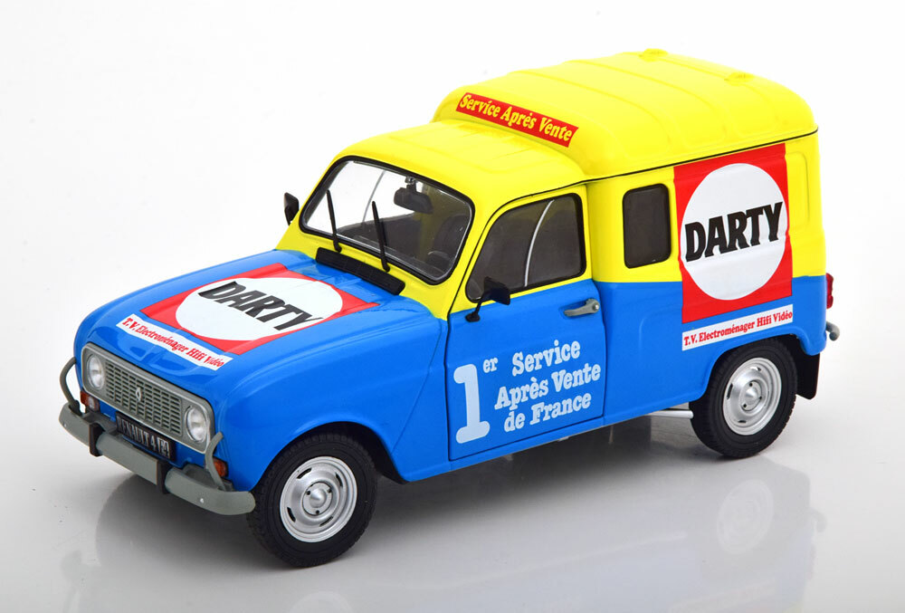 Renault 4 F4 Darty 1988 Solido S1802204 fourgonnette magasin tole 1:18 die cast