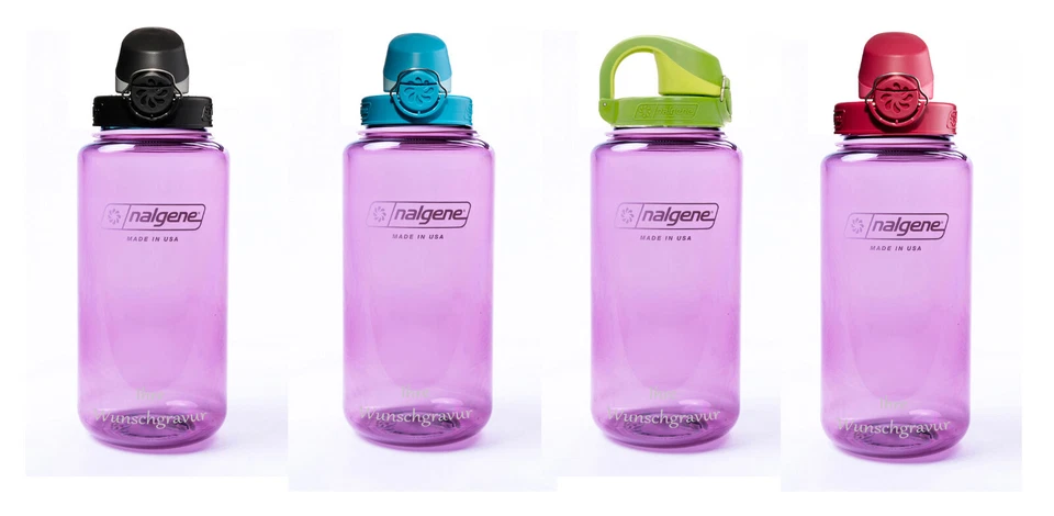 Nalgene Trinkflasche OTF Sustain - 1 Liter, cherry blossom, mit Namensgravur