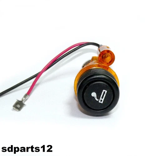 Orange Illuminated Cigarette Lighter Kit 12v for Fiat Panda Punto Bravo 29mm