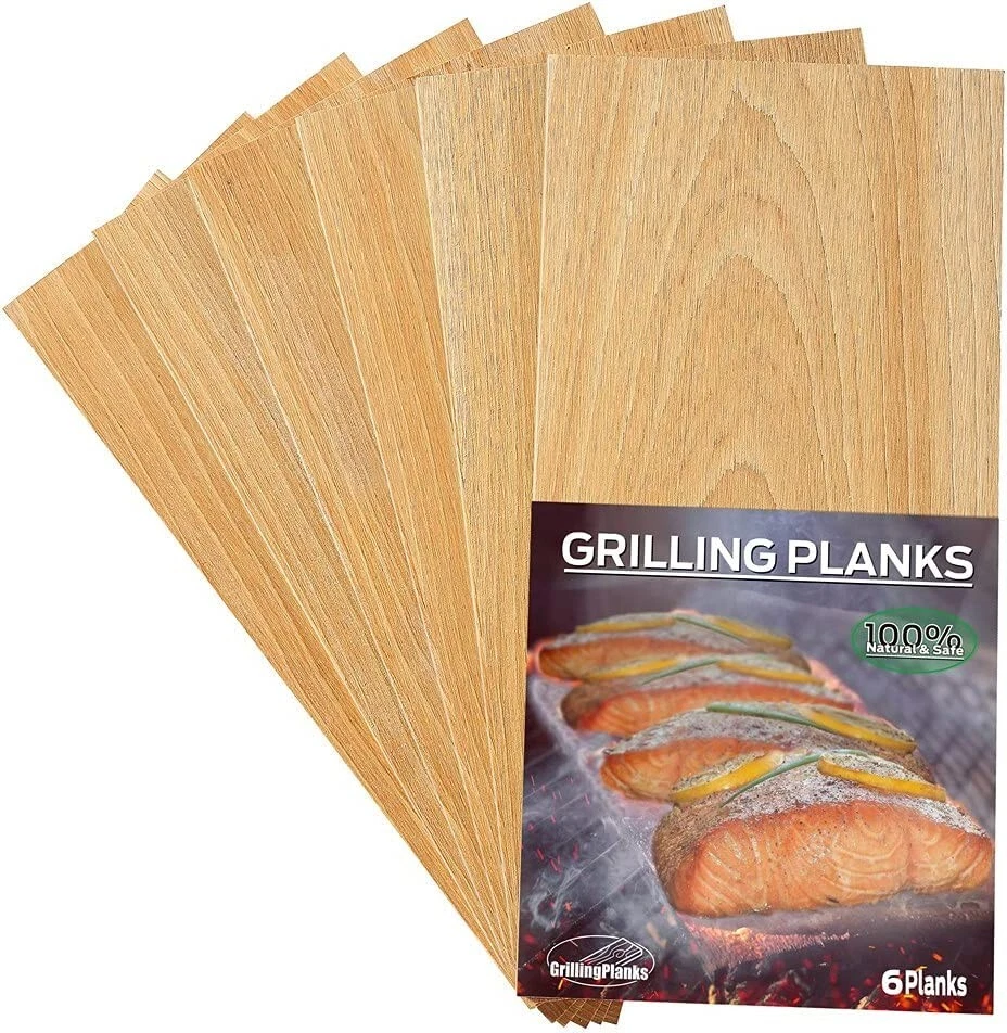 6x Grilling Planks Cedar Planks for Grilling Salmon Fish Meat