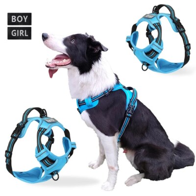 No pull dog harness, adjustable reflective control dog vest, sizes S, M, L, XL