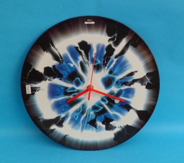 DEF LEPPARD CLOCK Upcycled Vinyl Record Picture Disc LEPX 9 SN12P56  12" wall - Image 2 of 4