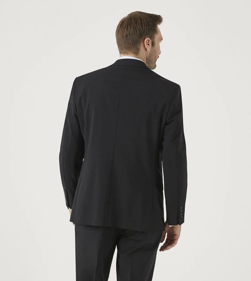 Skopes Hombre'' S Ajuste a Medida Darwin Chaqueta en Negro 36A 52 Corto A Largo - Imagen 3 de 4