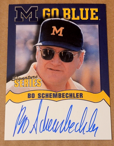 TK Legacy Michigan Wolverines MGB25 Bo Schembechler Autogramm