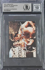 Chuck Norris Signed 1974 Yamakatsu Way of The Dragon Card 89 BAS 14609361 Auto10