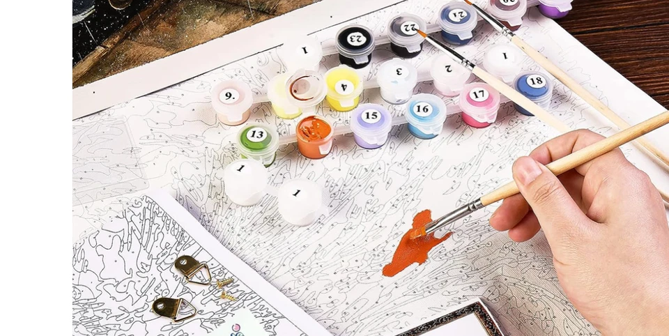 Malen Nach Zahlen Erwachsene Vögel Gemälde inkl. Pinsel und Acyl 40 x 50 cm - Bild 4 von 4