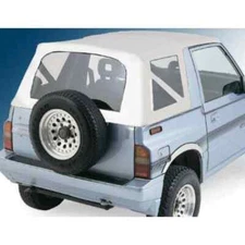 Smittybilt White Soft Top with Clear Windows 88-94 Suzuki Sidekick Geo Tracker