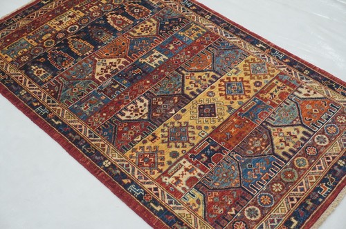 3 x 5 ft Red Animal Gabbeh Afghan Hand Knotted Wool Tribal Area Rug - Picture 5 of 17
