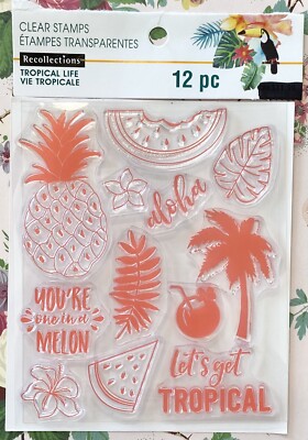 TROPICAL LIFE by Recollections pineapple watermelon palm tree drinks hawaii luau