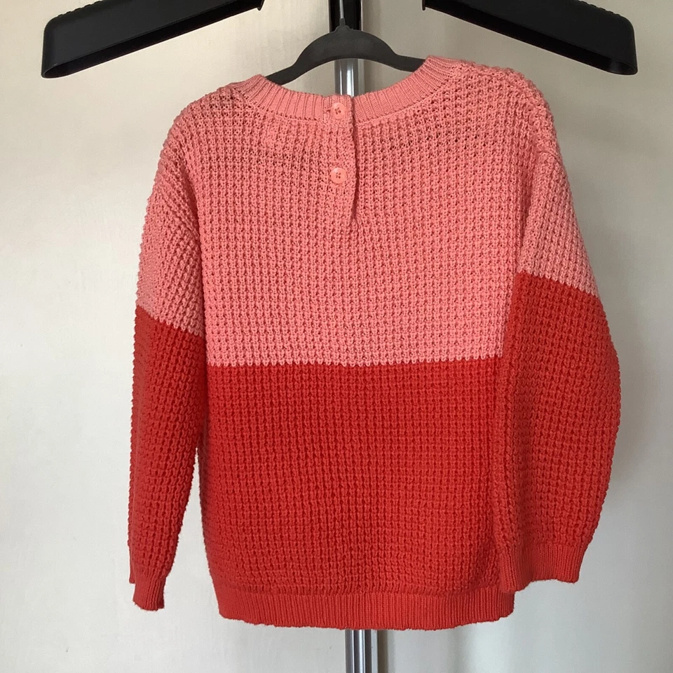 Suéter tejido melocotón colorido Gymboree bebé niña nuevo con etiquetas (160) talla 2T Foto 3 de 4